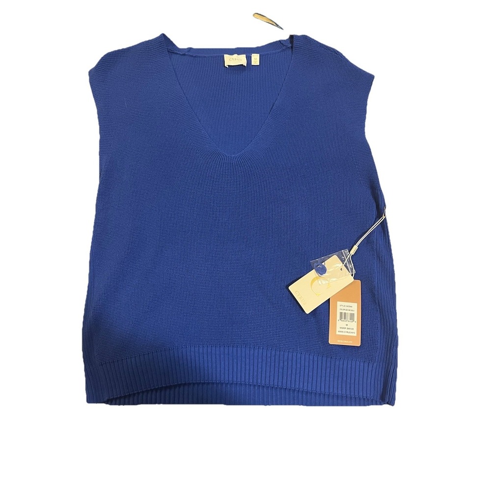 Cyrus Women's V-Neck Dolman Waffle Texture Soft Lightweight Sweater, Blue, Med